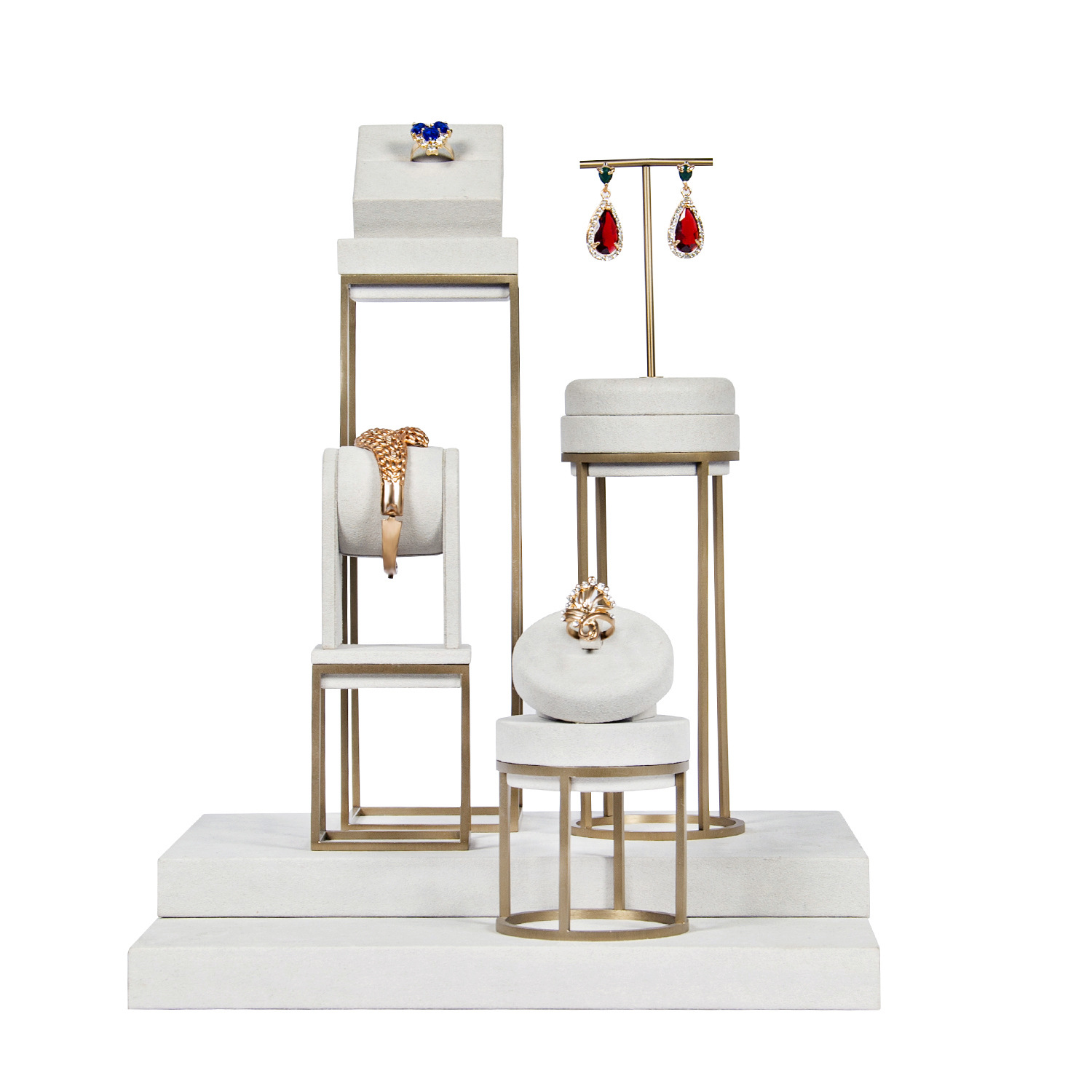 Custom jewelry display metal stand 